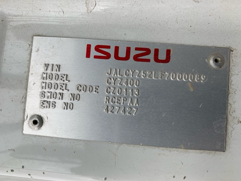 2016 Isuzu Giga 1997-on CYZ400