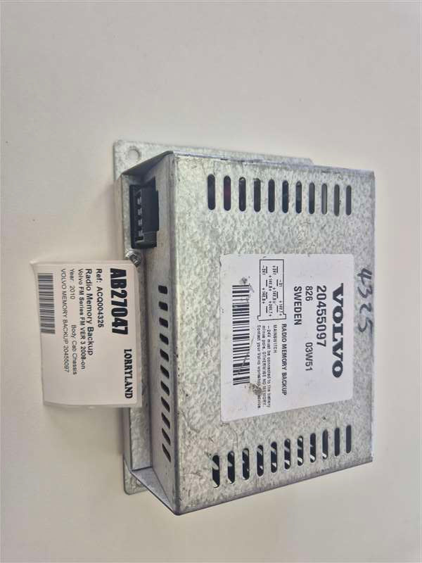 Volvo FM Series FM VER 3 2008-on 132636 - Radio Memory Backup