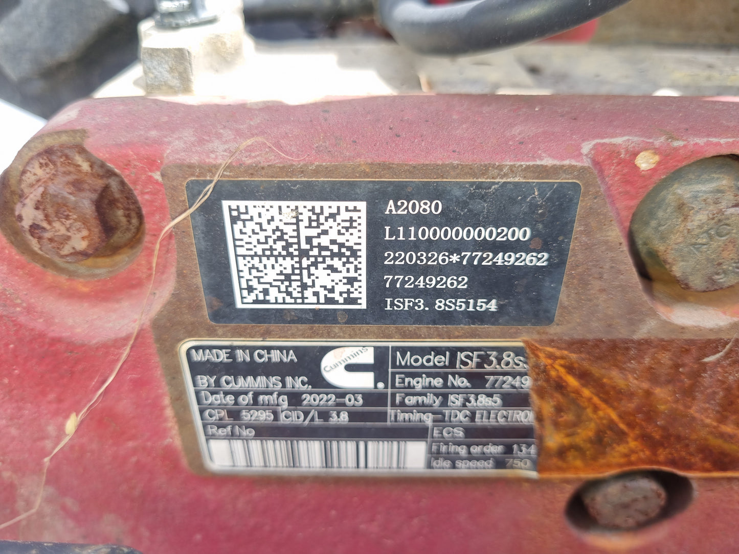 Foton 14 FOTON 318ISF BJ1078 - Engine PN: isf3.8 s5 euro 6