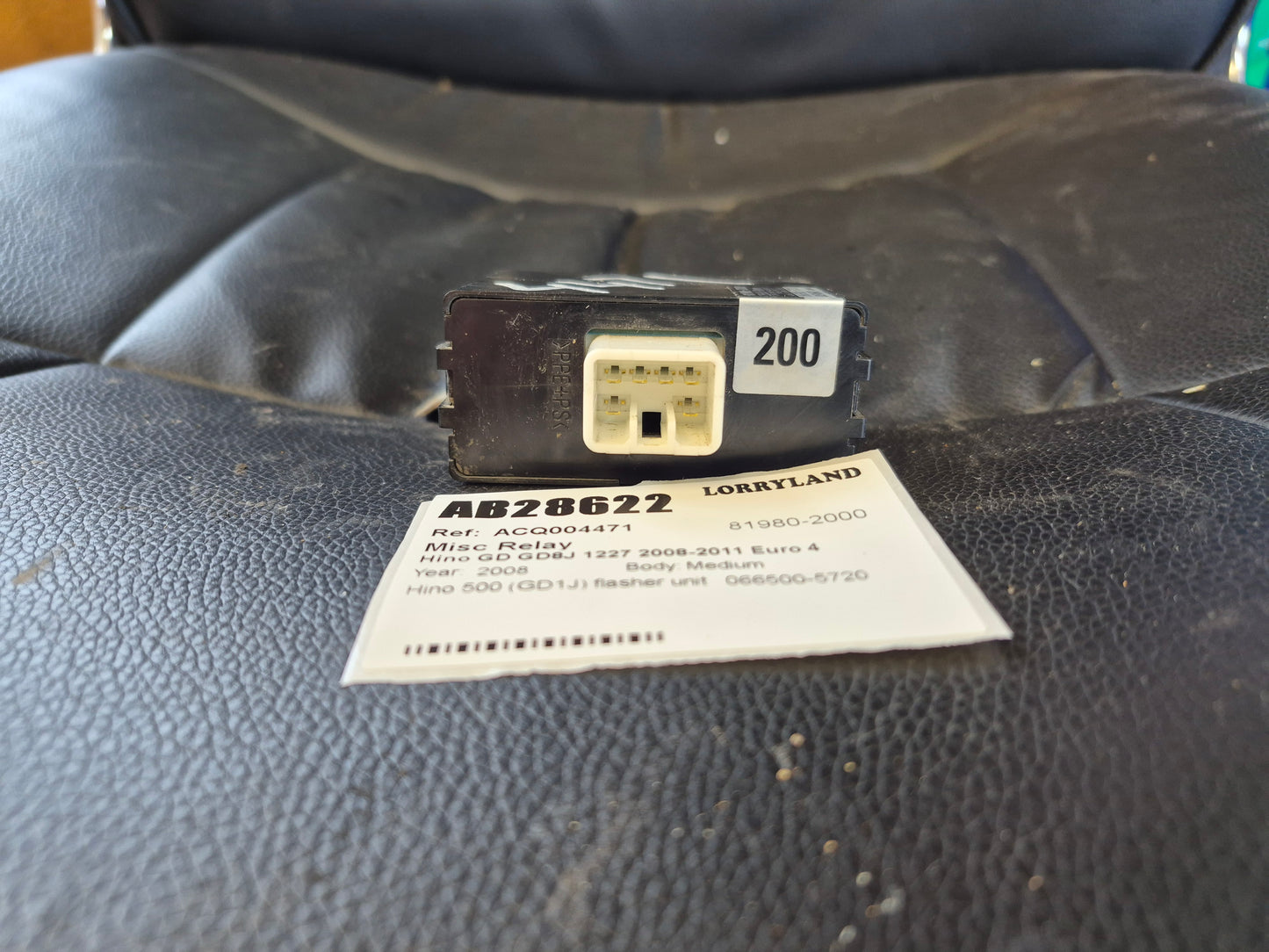 Hino 500 Series GD GD1J - Misc Relay PN: 81980-2000