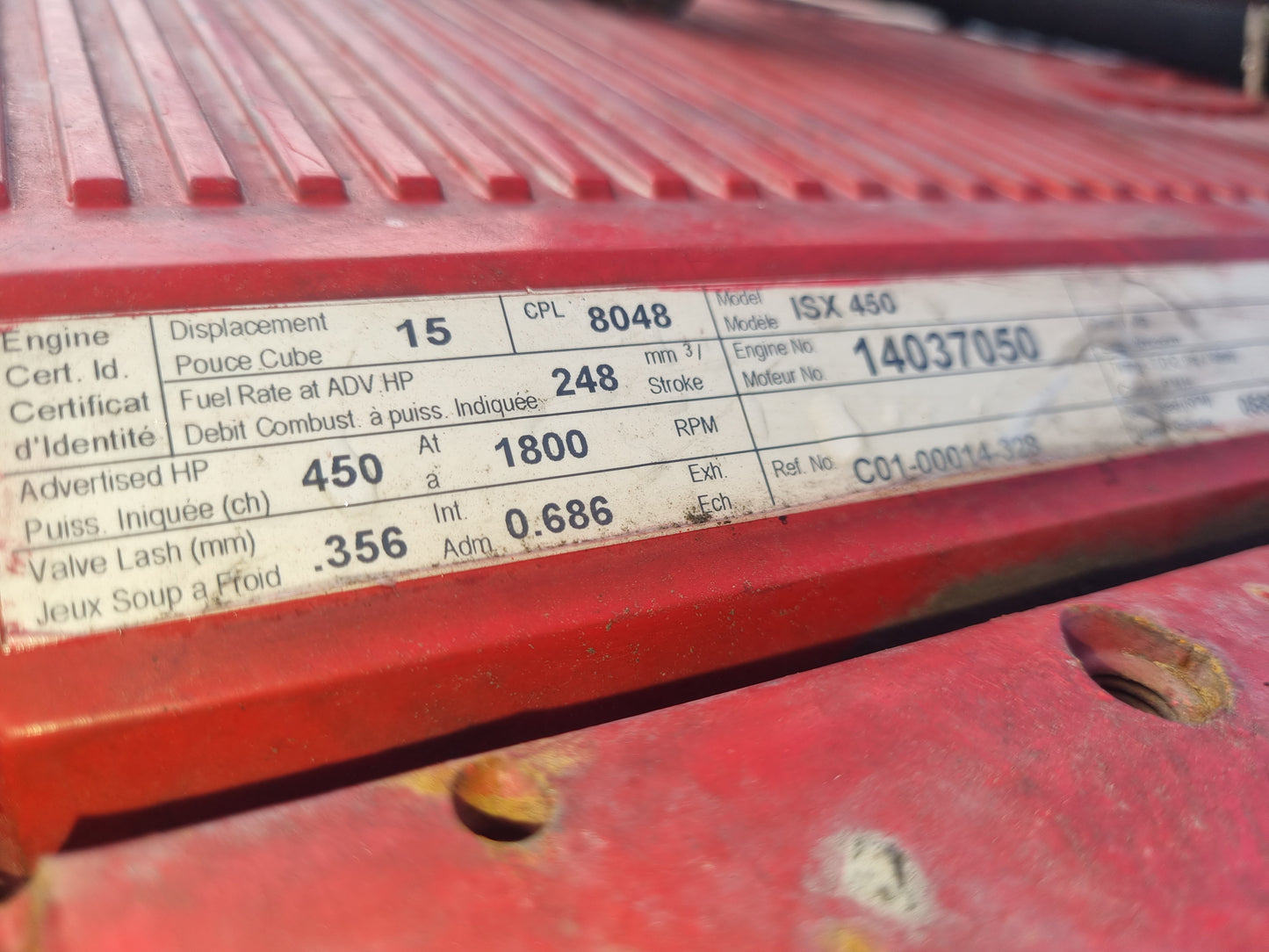 International All Models 9200 EAGLE - Engine PN: isx 450