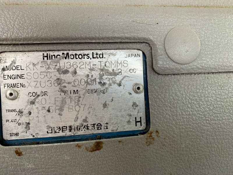 2000 Hino Dutro All Series 2000-2011 XZK 362 4X4