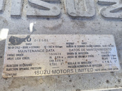 Isuzu Giga 1997-on CYZ400 - Engine