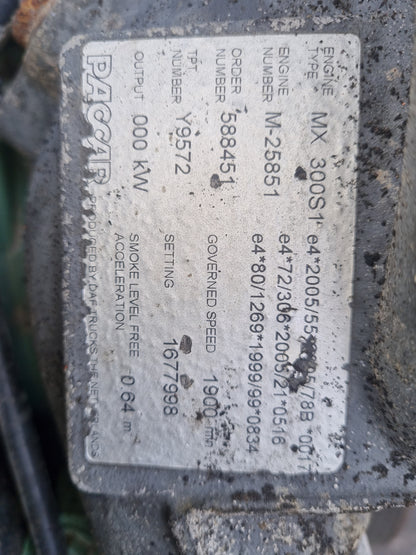 DAF CF Series CF85 2006-on CF85 - Engine PN: 3200