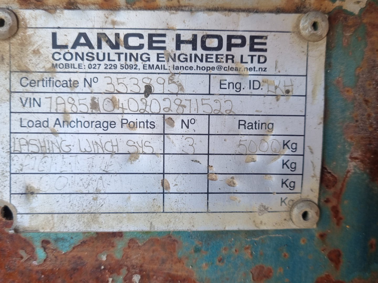 2000 fh12- 4 axle evans logging trailer PN: