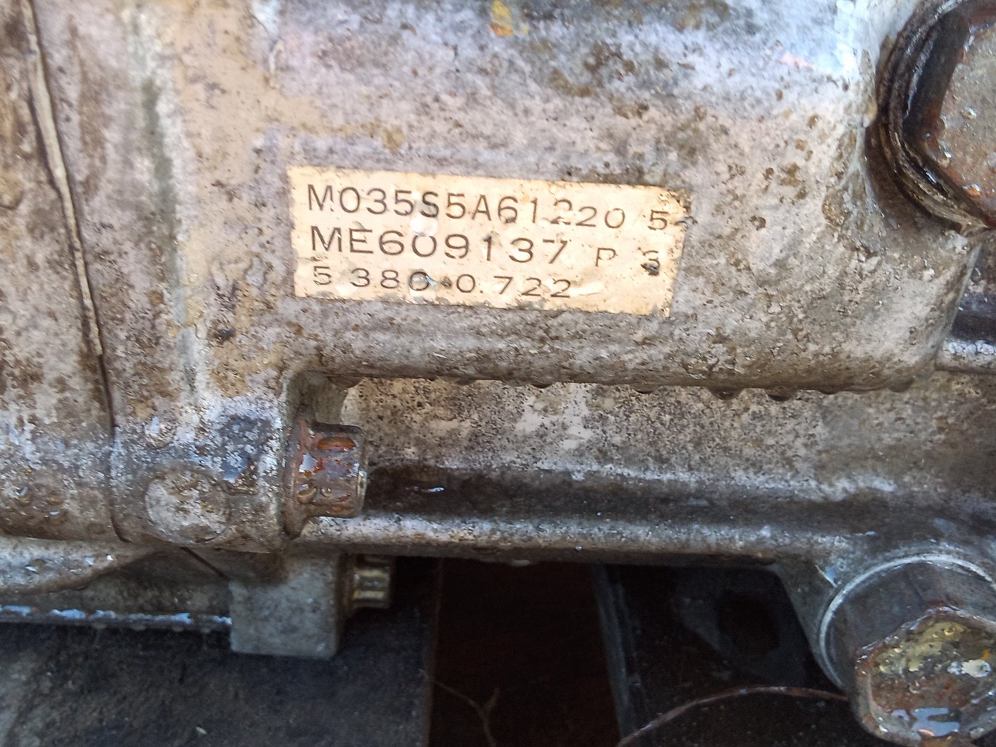 2005 Mitsubishi Canter FE6* fe122w - Trans/Gearbox PN: MO35S5 Alloy